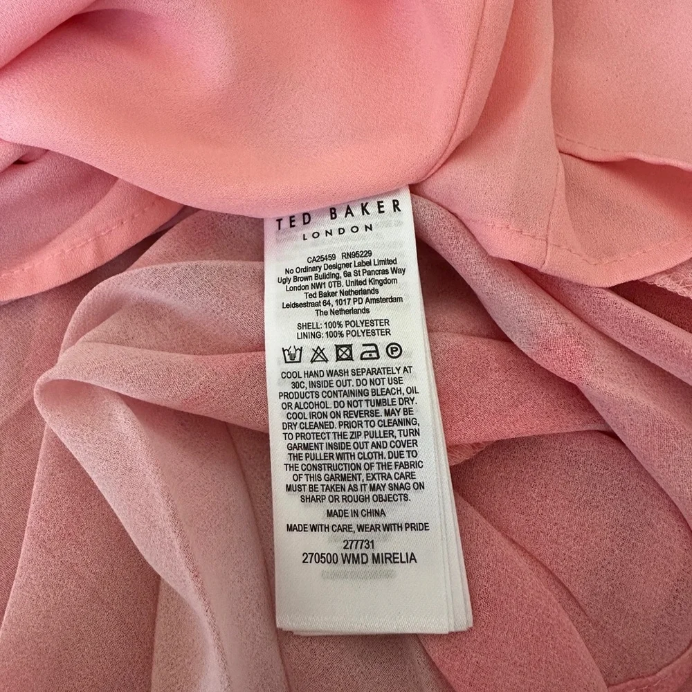 Ted Baker chiffon,pleated, midi, Fully Lined Dress,TB2=USA6, new - Picture 8 of 9